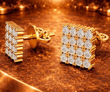 14k Men's Earring Quad