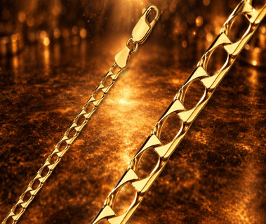 14K Square Curb Link
