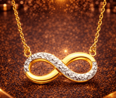 14K Infinity H Necklace