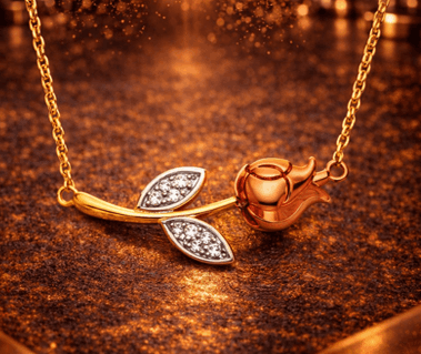 14K Rose Necklace